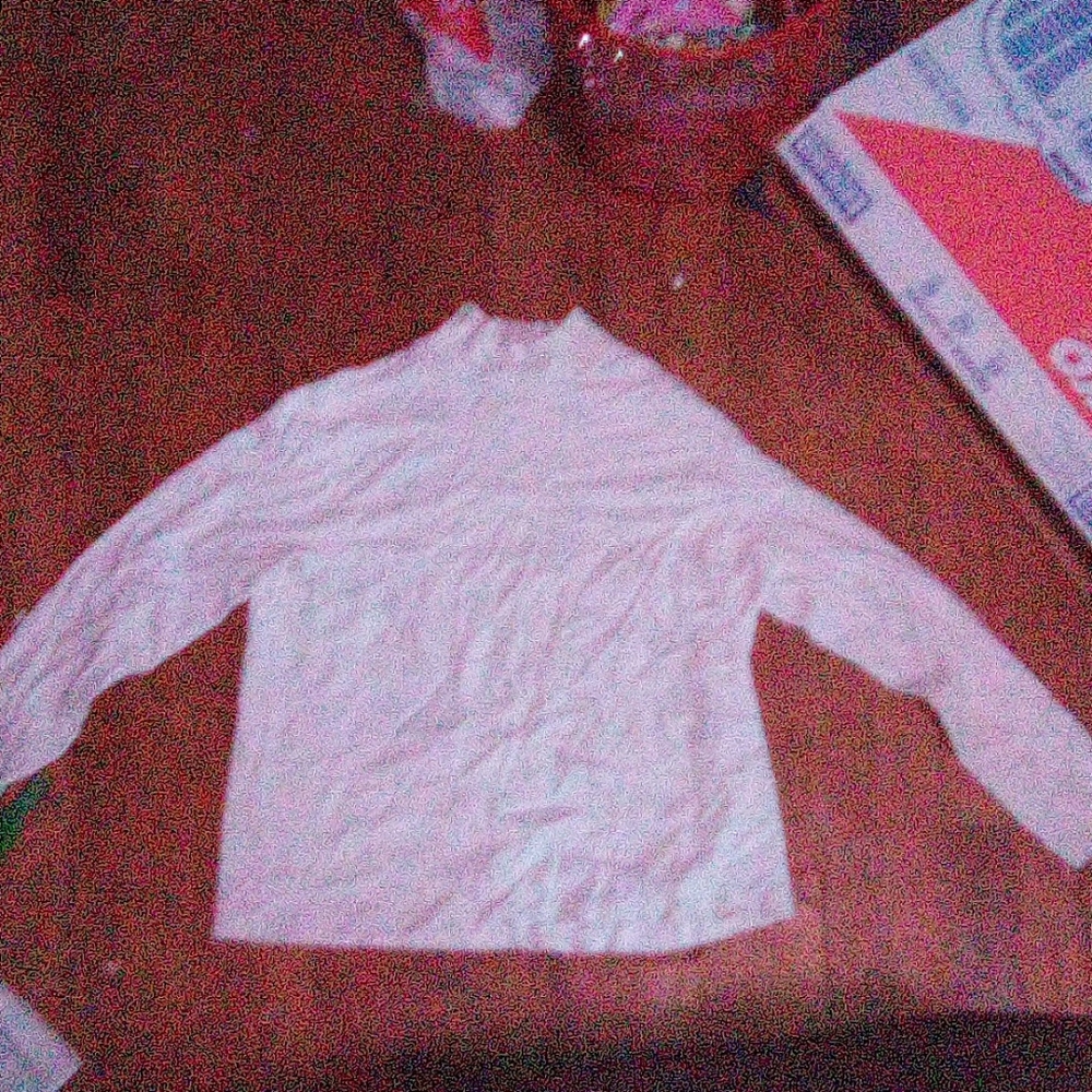 White mock neck long sleave